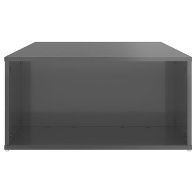 vidaXL Konferenčný stolík lesklý sivý 90x67x33 cm drevotrieska