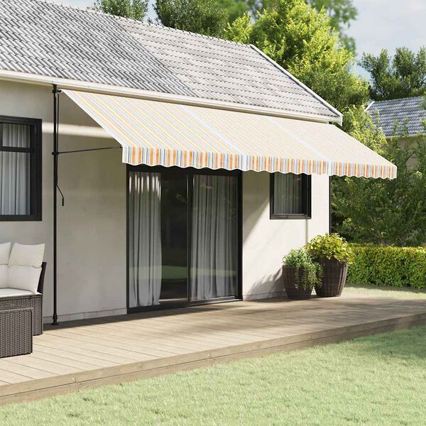 vidaXL N&aacute;hradn&aacute; l&aacute;tka na mark&iacute;zu r&ocirc;znofarebn&aacute; pruhovan&aacute; 5x3 m