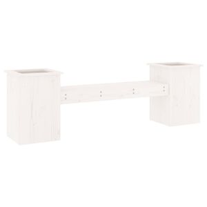 vidaXL Kvetin&aacute;čov&aacute; lavica biela 184,5x39,5x56,5 cm mas&iacute;vna borovica