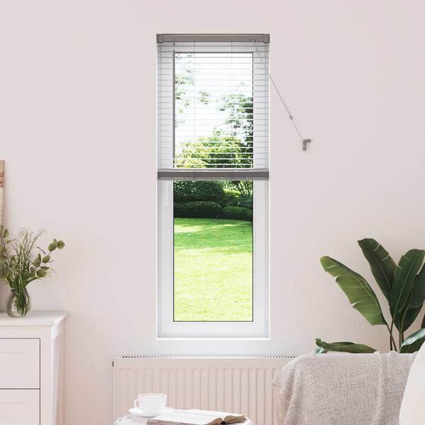 vidaXL Žal&uacute;zia na okno so z&aacute;clonami Strieborn&aacute; Hlin&iacute;k