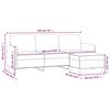 vidaXL 3-miestna pohovka s podnožkou kr&eacute;mov&aacute; 180 cm l&aacute;tka