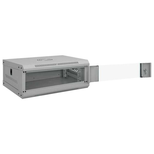 vidaXL Sieťový kabinet s úložiskom Sivá 53 x 45 x 21 cm Oceľ