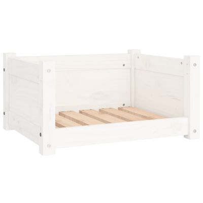 vidaXL Psia posteľ biela 55,5x45,5x28 cm borovicový masív