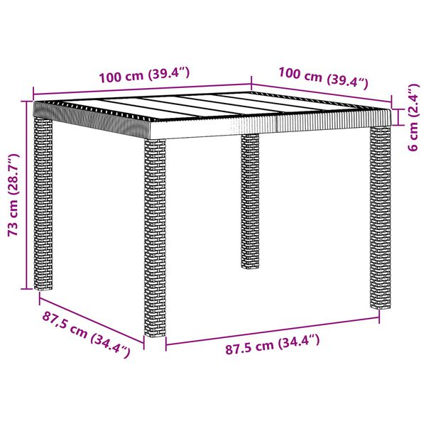 vidaXL Z&aacute;hradn&yacute; jed&aacute;lensk&yacute; set 5 pcs Hned&aacute; Polypropyl&eacute;n