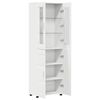 vidaXL Highboard FLORIN Biela 60 x 35 x 182 cm Kompozitn&eacute; drevo
