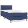 vidaXL Posteľn&yacute; r&aacute;m boxspring s matracom modr&yacute; 90x190 cm l&aacute;tka