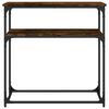 vidaXL Konzolový stolík dymový dub 75x35,5x75 cm kompozitné drevo