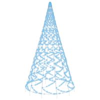vidaXL Vianočný stromček na stožiari 3000 modrých LED 800 cm