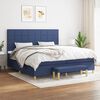 vidaXL Boxspring posteľ s matracom modr&aacute; 200x200 cm l&aacute;tka