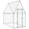 vidaXL Klietka pre kurčat&aacute; strieborn&aacute; 200x100x190 cm pozinkovan&aacute; oceľ
