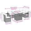 vidaXL 7-dielna záhradná sedacia súprava a vankúše béžová polyratan