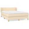 vidaXL Posteľn&yacute; r&aacute;m boxspring s matracom kr&eacute;mov&yacute; 140x200 cm l&aacute;tka