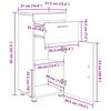 vidaXL Set kabinetov do k&uacute;peľne TULUM Star&eacute; drevo 37 x 31,5 x 82 cm
