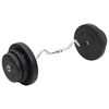 vidaXL Zakriven&aacute; obojručn&aacute; činka so z&aacute;važiami 60 kg
