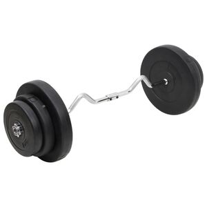vidaXL Zakriven&aacute; obojručn&aacute; činka so z&aacute;važiami 60 kg