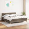 vidaXL Posteľn&yacute; r&aacute;m boxspring s matracom sivohned 180x200 cm l&aacute;tka