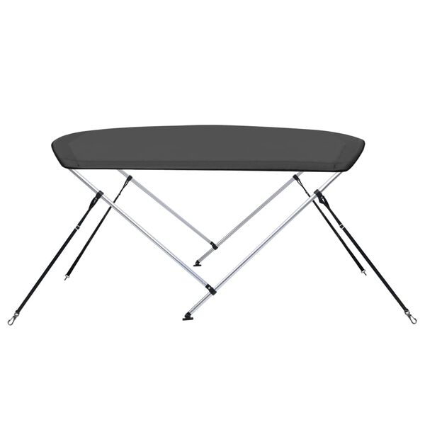 vidaXL Strieška Bimini s 2 oblúkmi antracitová 180x150x110 cm