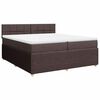 vidaXL Boxspring posteľ s matracom tmavohned&aacute; 200x200 cm l&aacute;tka