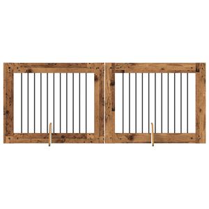 vidaXL Br&aacute;na pre psov so stojanmi 2 pcs Star&eacute; drevo 100 x 80 cm