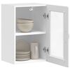 vidaXL Kuchynsk&aacute; n&aacute;stenn&aacute; skrinka so sklenen&yacute;mi dvierkami Porto biela