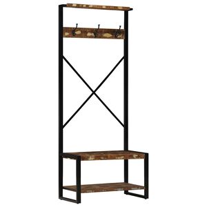 vidaXL Stojan na &scaron;aty Viacfarebn&yacute; Rekultivovan&eacute; mas&iacute;vne drevo