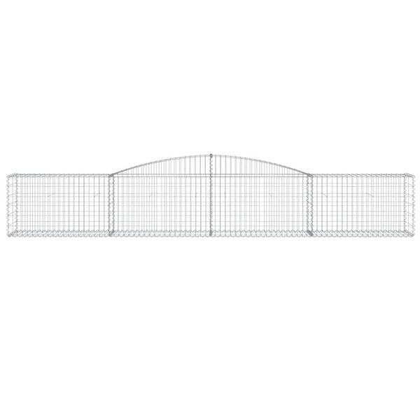 vidaXL Oblúkový gabionový kôš 9 ks 400x50x60/80 cm pozinkované železo