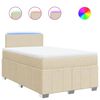 vidaXL Boxspring posteľ s matracom kr&eacute;mov&yacute; 120x200 cm l&aacute;tka