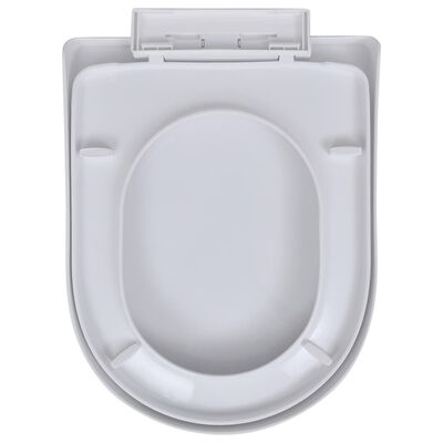 vidaXL WC sedadlá s pomalým sklápaním 2 ks plastové biele