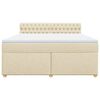 vidaXL Posteľn&yacute; r&aacute;m boxspring s matracom kr&eacute;mov&yacute; 180x200 cm l&aacute;tka
