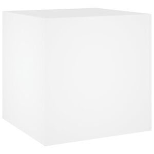 vidaXL Kvetin&aacute;č biely 40x40x40 cm spracovan&eacute; drevo