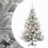 vidaXL Umel&yacute; vianočn&yacute; stromček s vianočn&yacute;mi guľami 120 cm 150 LED