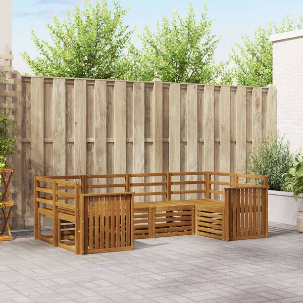 vidaXL S&uacute;pravy pohoviek 6 pcs Pr&iacute;rodn&aacute; Pevn&eacute; ak&aacute;ciov&eacute; drevo