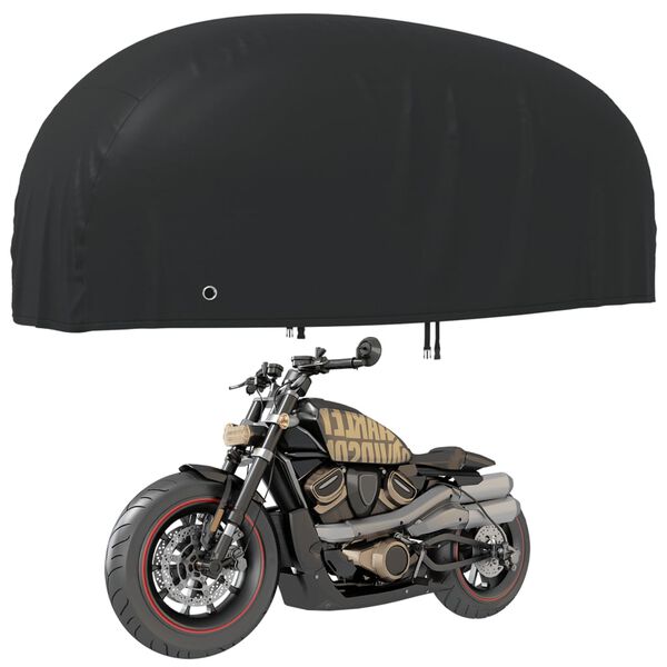 vidaXL Kryt na motocykel čierny 265x105x125 cm 210D oxford