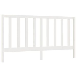 vidaXL Čelo postele biele 206x4x100 cm mas&iacute;vna borovica