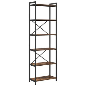 vidaXL Reg&aacute;l na knihy 60 x 30 x 189,5 cm Kompozitn&eacute; drevo Dymov&aacute; dub