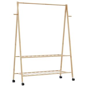 vidaXL Ve&scaron;iak na oblečenie s policami a kolieskami 132x45,5x155,5 cm