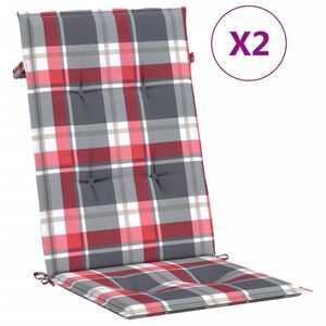 vidaXL Podložky na z&aacute;hradn&eacute; stoličky, vysok&eacute; operadlo 2 ks 120x50x3 cm