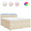 vidaXL Posteľn&yacute; r&aacute;m boxspring s matracom kr&eacute;mov&yacute; 180x200 cm l&aacute;tka