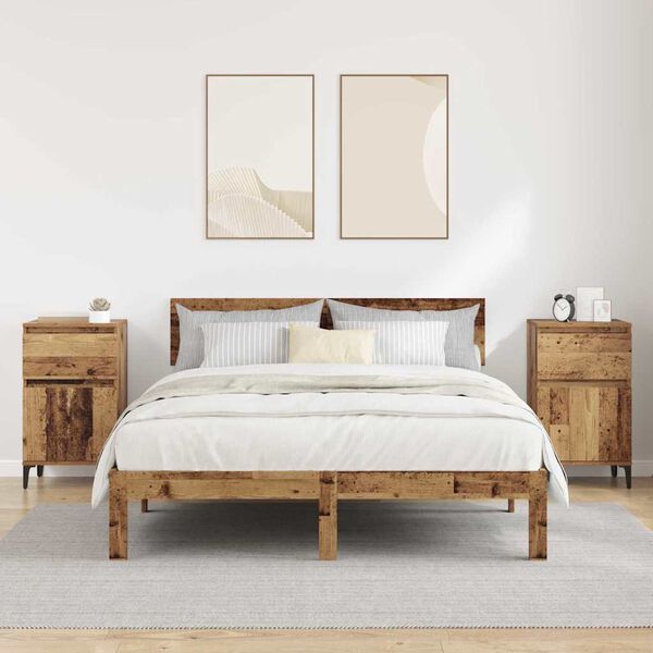 vidaXL Nočn&yacute; stol&iacute;k 2 pcs Star&eacute; drevo 40 x 35 x 70 cm Kompozitn&eacute; drevo