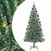 vidaXL Umel&yacute; vianočn&yacute; stromček, snehom obalen&yacute;, s LED svetlom 210 cm