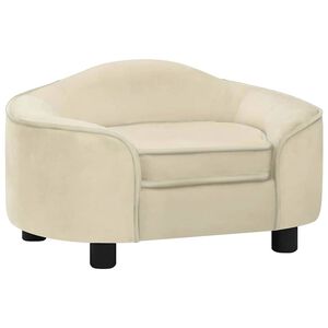vidaXL Pohovka pre psa kr&eacute;mov&aacute; 67x47x36 cm ply&scaron;