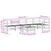 vidaXL 7-dielna záhradná súprava pohoviek biela masívna borovica