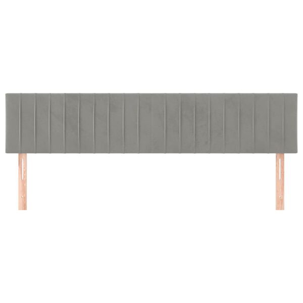 vidaXL Čel&aacute; postel&iacute; svetlosiv&eacute; 180x5x78/88 cm zamatov&eacute;