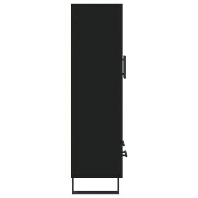 vidaXL Vysoká skrinka čierna 69,5x31x115 cm kompozitné drevo