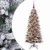 vidaXL Umel&yacute; vianočn&yacute; stromček s vianočn&yacute;mi guľami 150 cm 150 LED