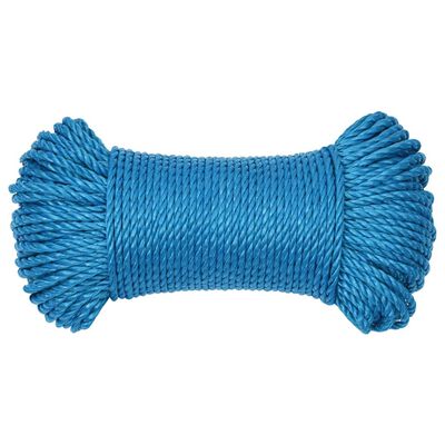 vidaXL Pracovné lano modré 3 mm 25 m polypropylén