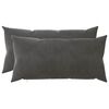 vidaXL Poťah na podložku 2 pcs HEERLEN Tmavosiv&aacute; 40 x 80 cm Zamat