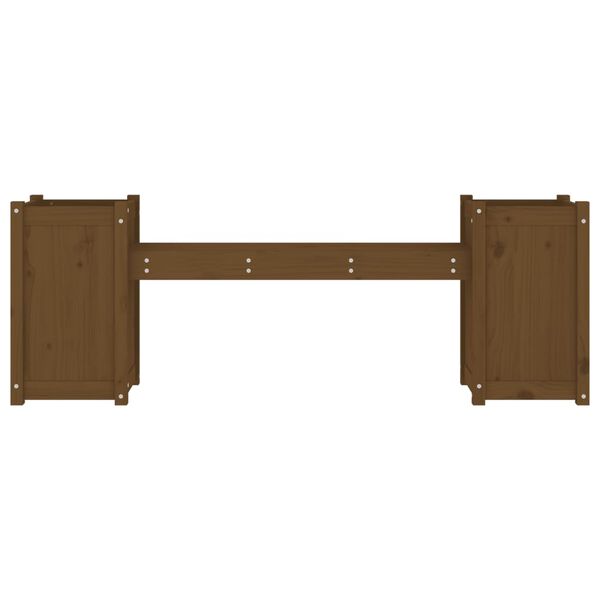 vidaXL Kvetináčová lavica medovohnedá 180x36x63 cm masívna borovica