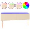 vidaXL Čelo postele s LED kr&eacute;mov&eacute; 180x5x78/88 cm l&aacute;tka