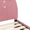 vidaXL Detský rám na posteľ s čelom Ružová 80 x 160 cm Zamat